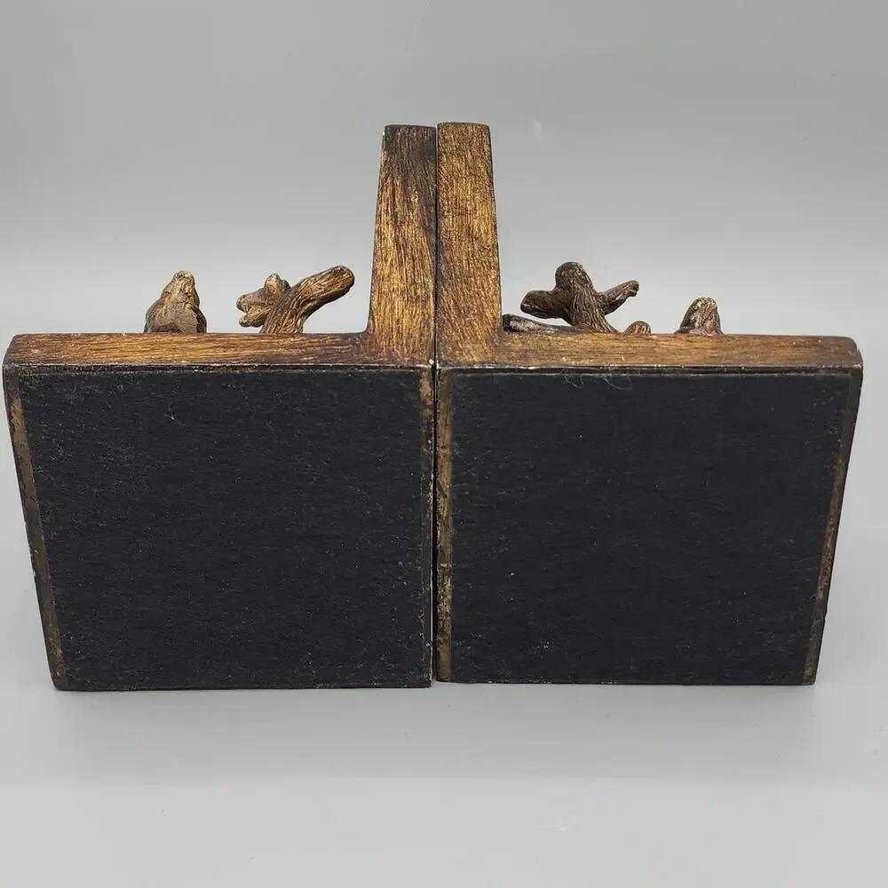 Birds on Branch Bookends - Resin Unique & Sturdy 7